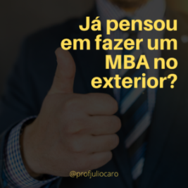 Já pensou em fazer MBA no exterior?